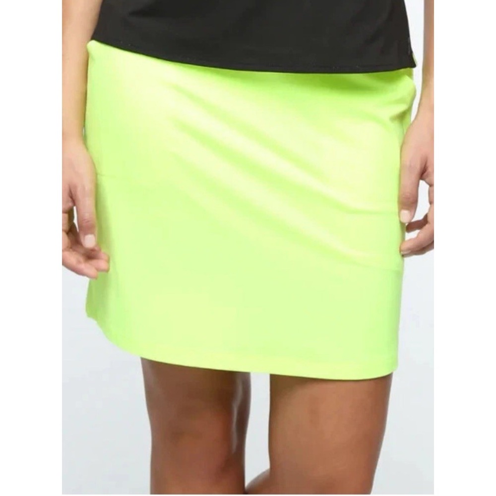 BELYN KEY Tennis Ball Yellow Keystone Jersey Knit GOLF SKORT Size XS Pickleball‎